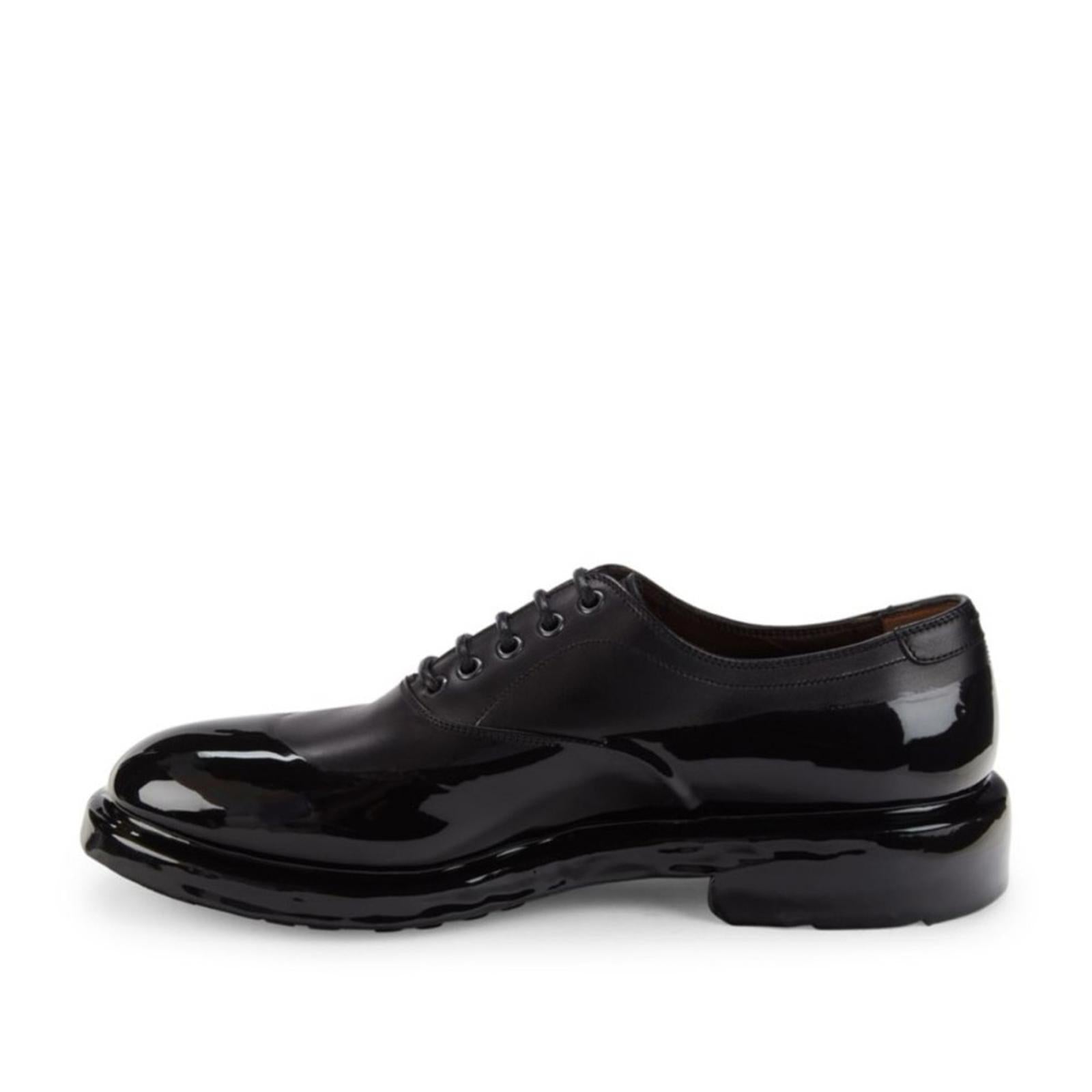 Salvatore Ferragamo Dipped Leather Oxford Shoes Size 9 EEE NEW in Box + DustBag
