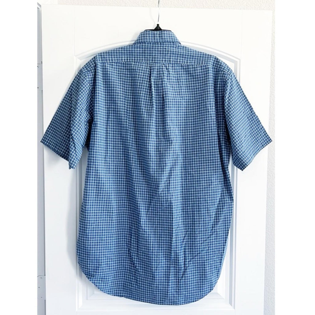 Ralph Lauren Blake Cotton Short Sleeve Plaid Shirt, Size M EXCELLENT!