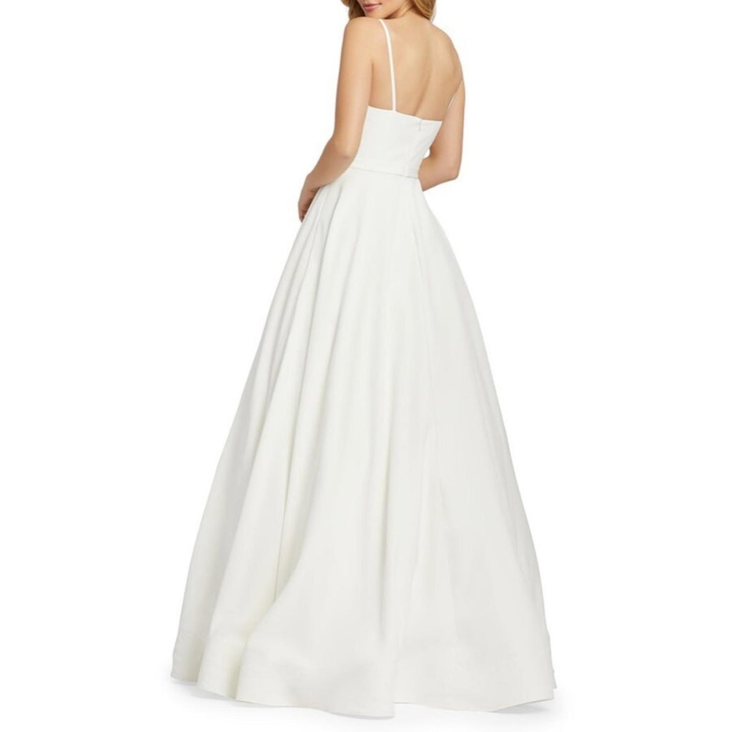 Mac Duggal IEENA Sweetheart Ball Gown with Pockets in White, NWT, Size 16
