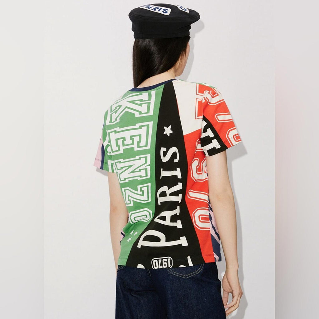 KENZO Flag Print Oversize Cotton T-Shirt, Size S New w/Tag