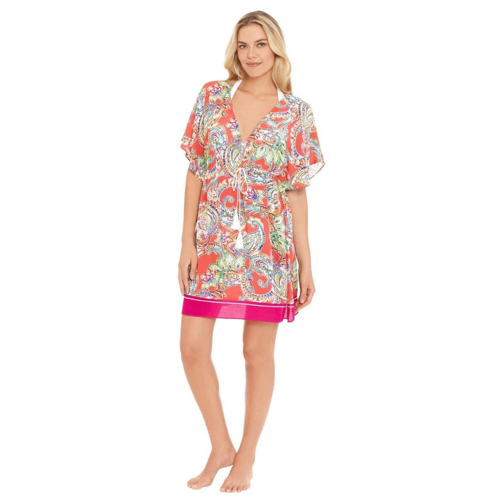 Lauren Ralph Lauren Multi Paisley Flutter Sleeve Cover-Up Dress, Size XS NWT