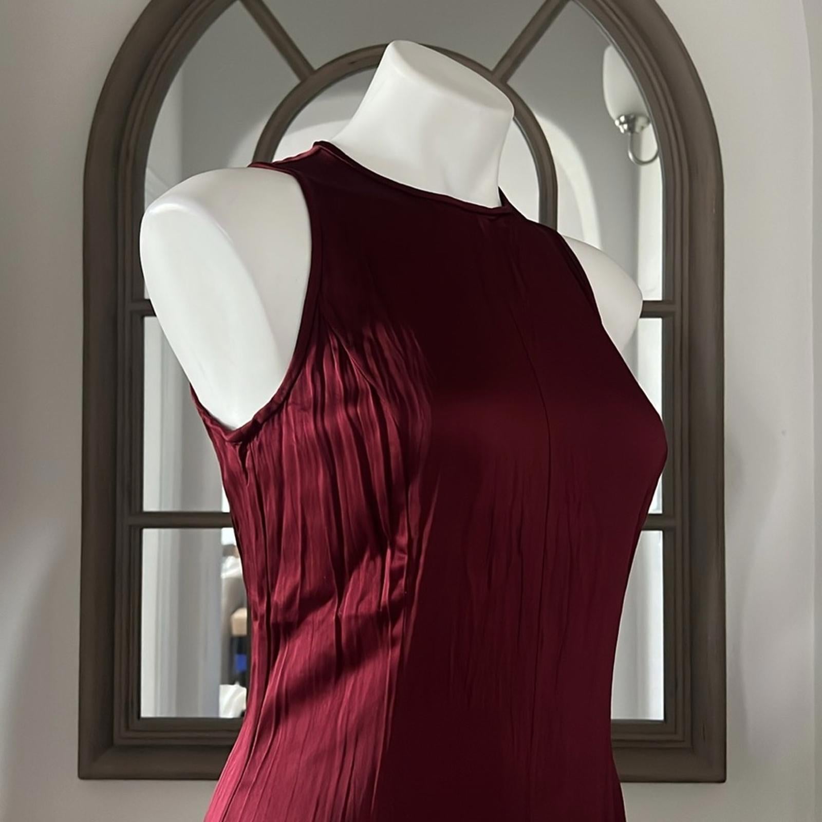 Michael Kors Collection Jamison Crushed Charmeuse Midi Dress NWT Retail $1,990