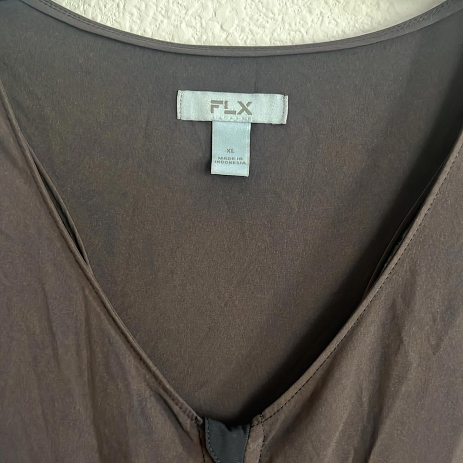 FLX Active Brown Sleeveless Woven Jumpsuit, Size XL, New with Tag