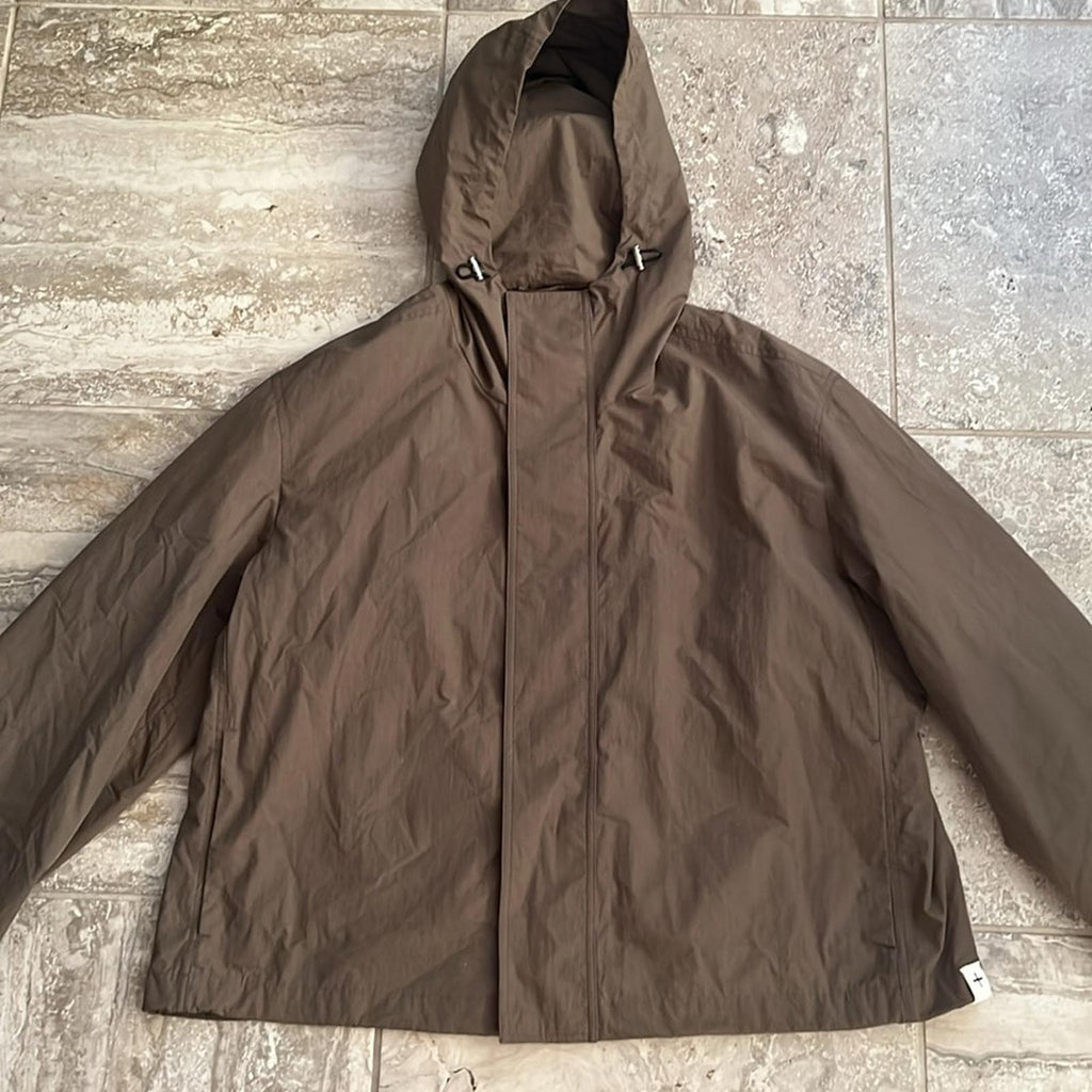 Jil Sander Green Long-Sleeve Hooded Jacket w/Organic Cotton, Size L NWT $2,380