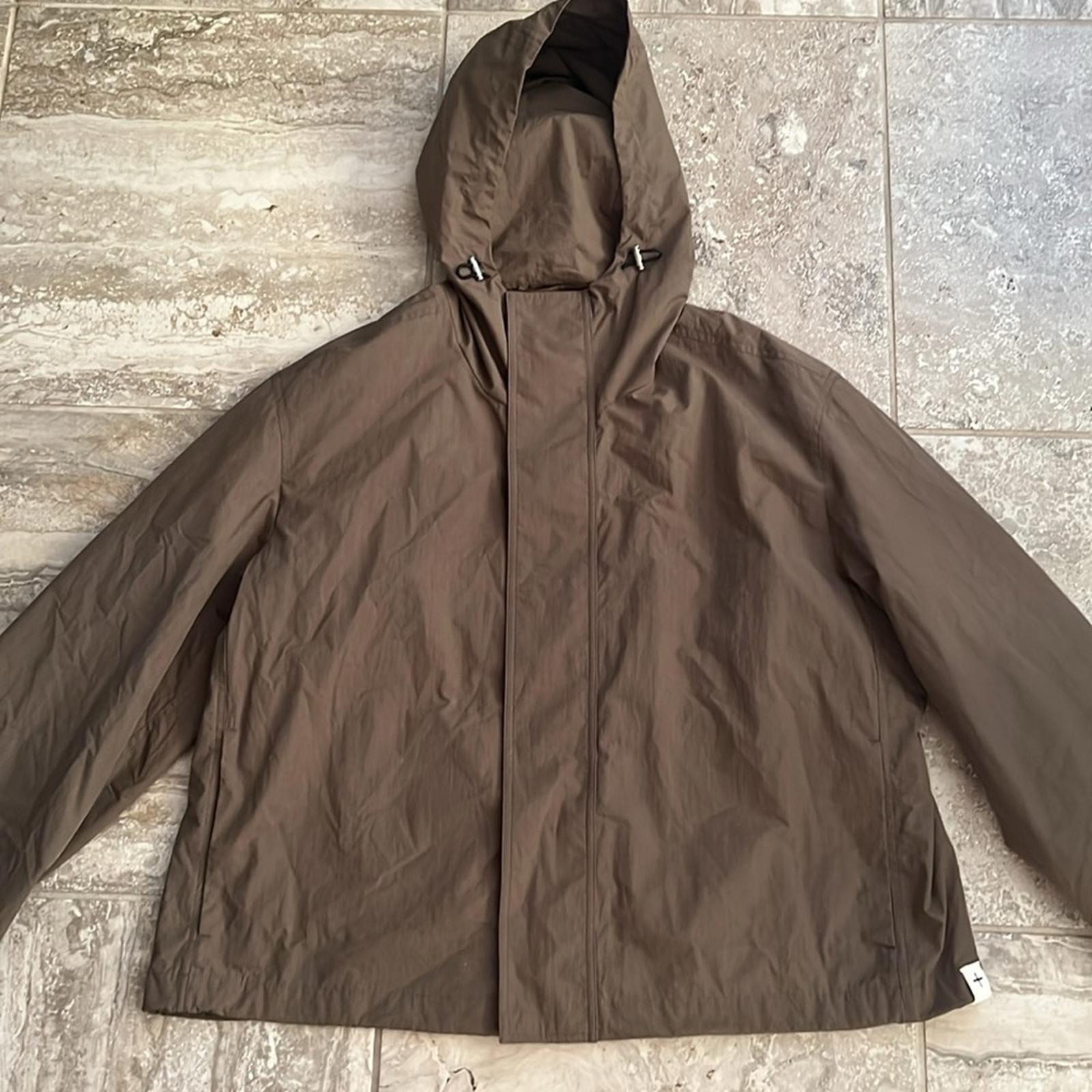 Jil Sander Green Long-Sleeve Hooded Jacket w/Organic Cotton, Size L NWT $2,380