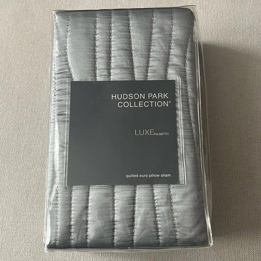 Hudson Park Collection Palmetto Cotton Silk Quilted European Sham NEW w/Tag