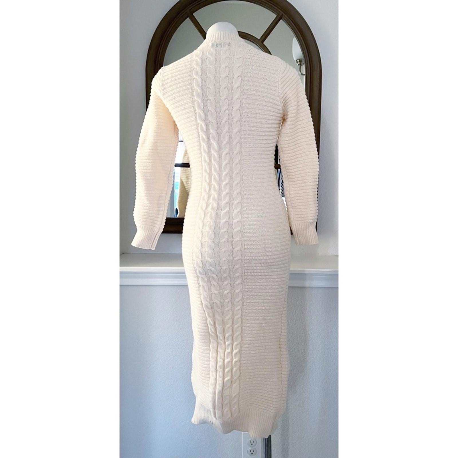 Chic Me Cable Knit Sweater Dress Size S New in Packaging