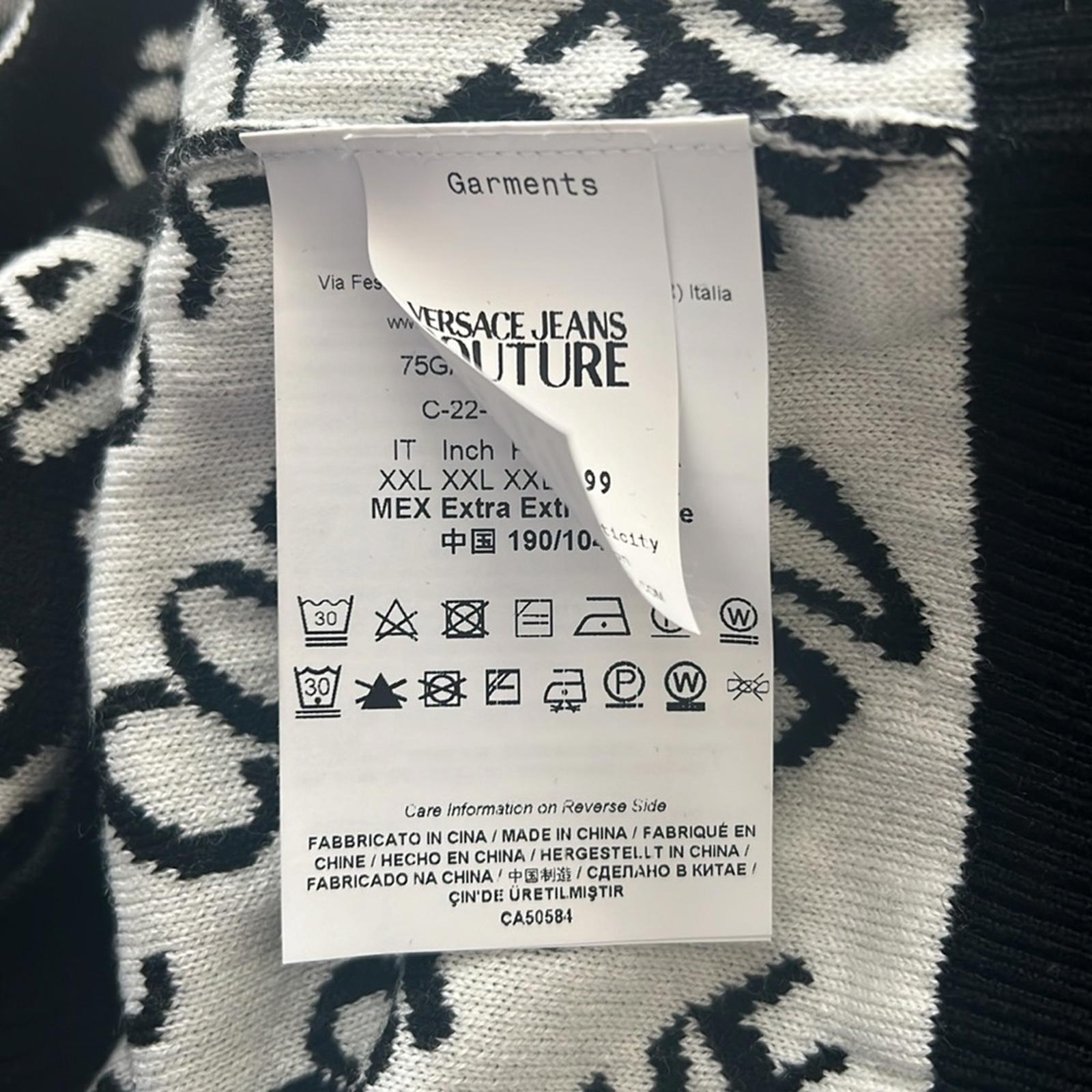 Versace Jeans Couture Crewneck Sweater in Black/White Size XXL New w/Tag