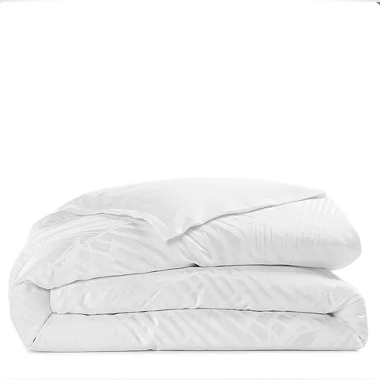 Bundle of Hudson Park Palmetto Silk-blend White King Duvet Cover, 2-Pillow Shams