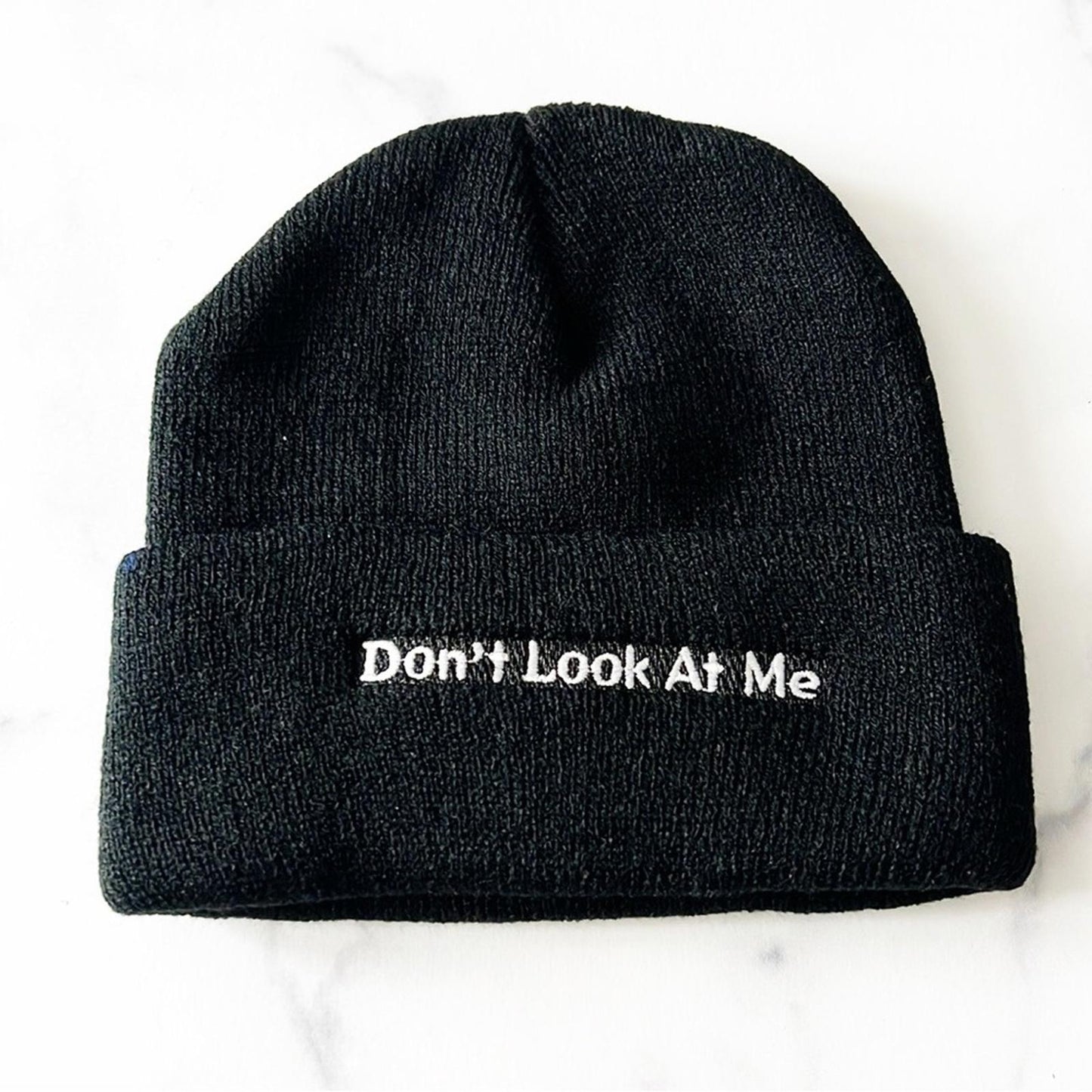 “Don’t Look At Me” Black Beanie NEW w/o Tag