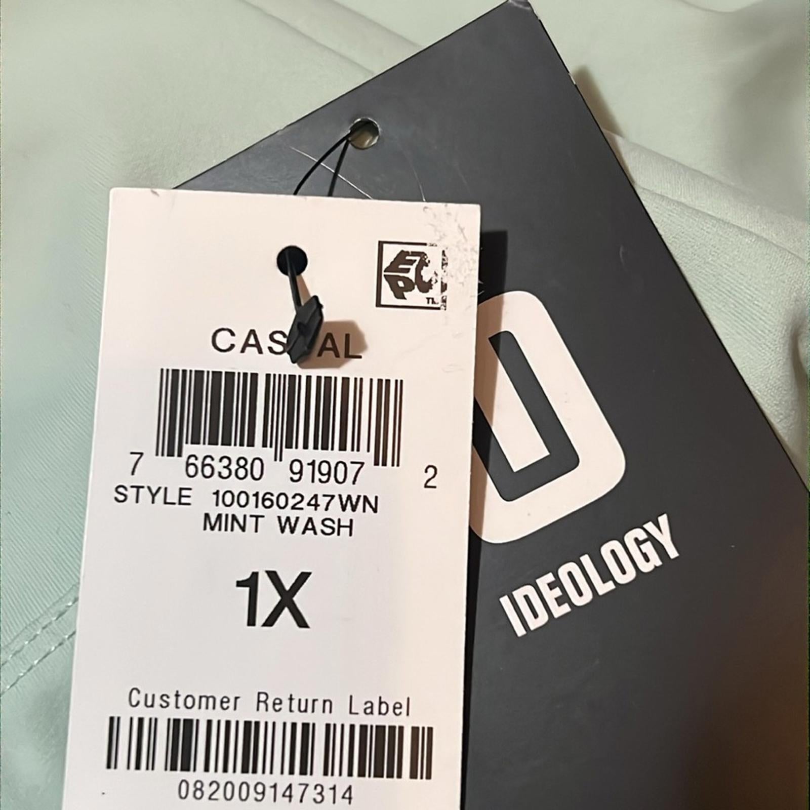 ID Ideology Techy Drawstring-Hood Hoodie, Mint Wash Plus Size 1X New w/Tag