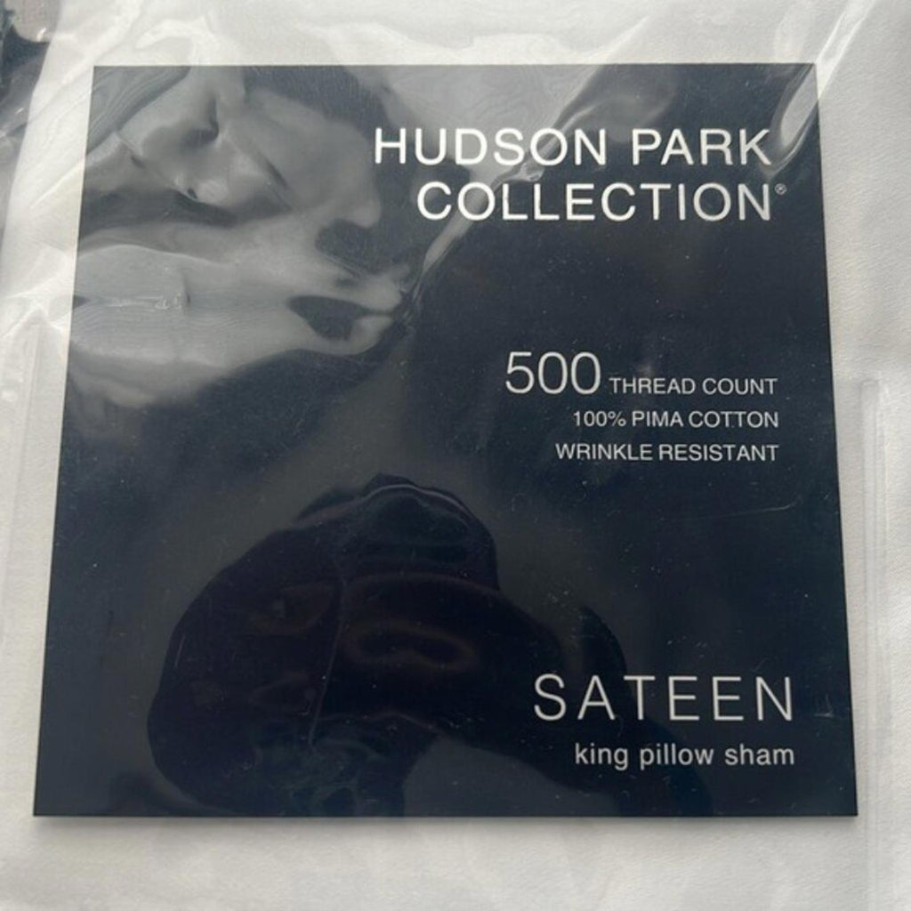 X2 Hudson Park Collection Embroidered Geo King Sham in White/Silver, $155/each