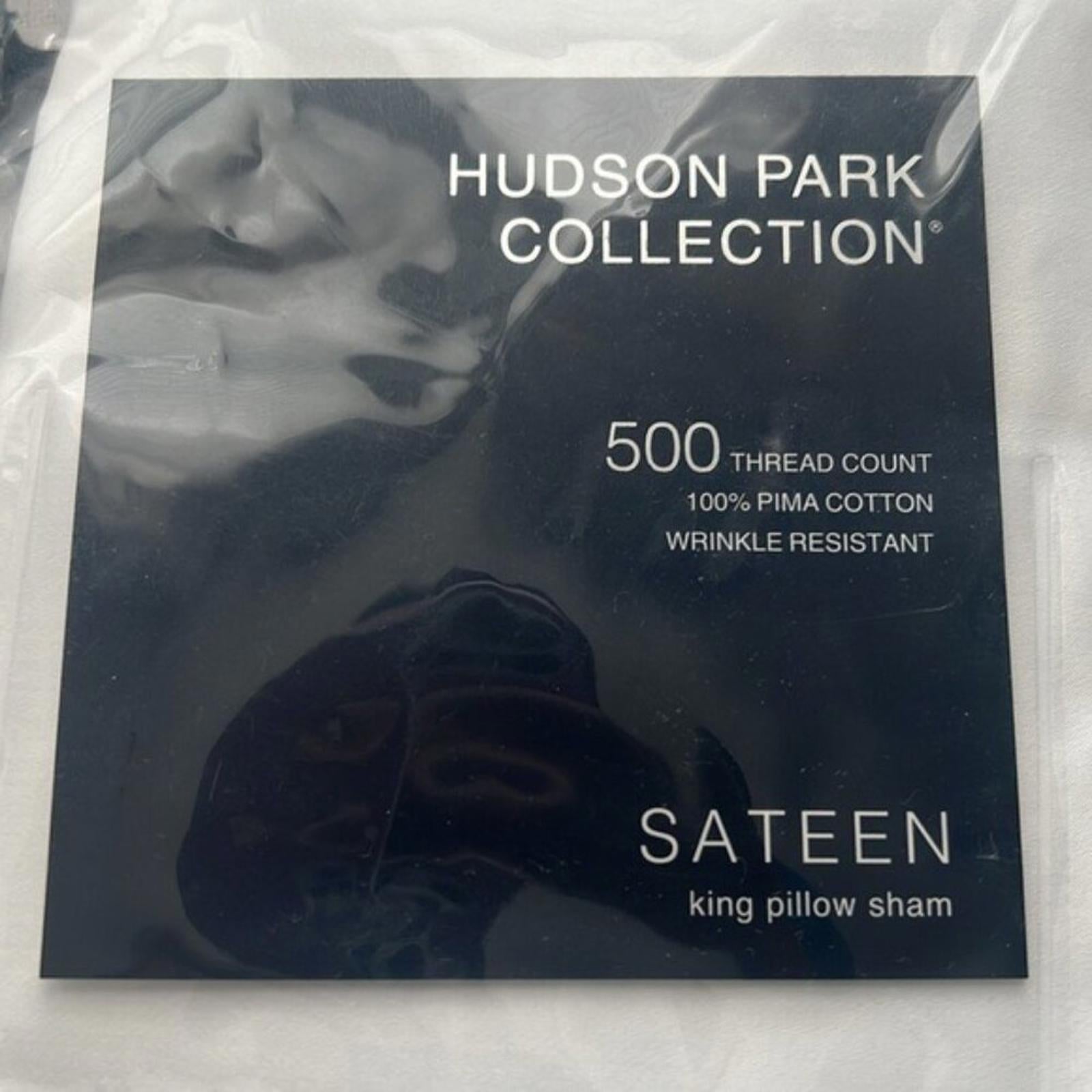 X2 Hudson Park Collection Embroidered Geo King Sham in White/Silver, $155/each