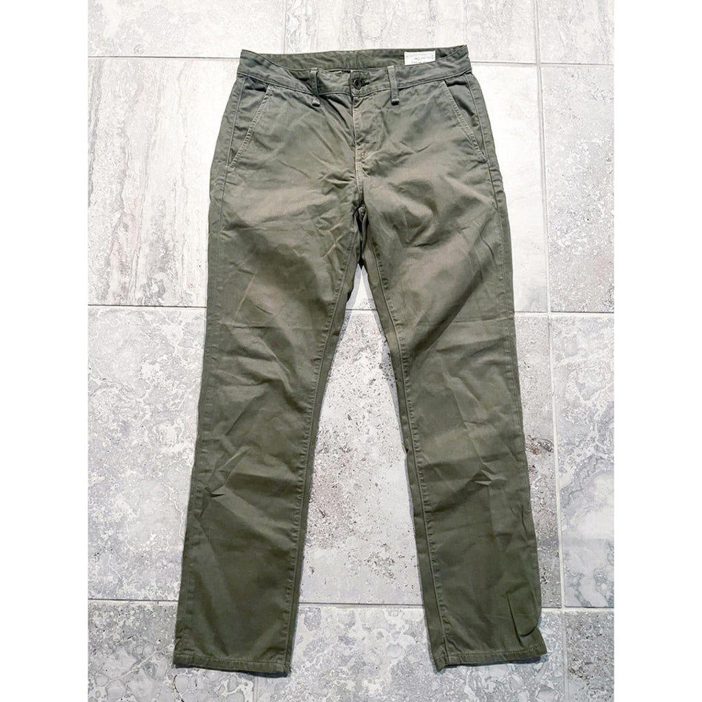 Rag & Bone Standard Issue Chino Twill Pants, Army Size 31 Retail $225