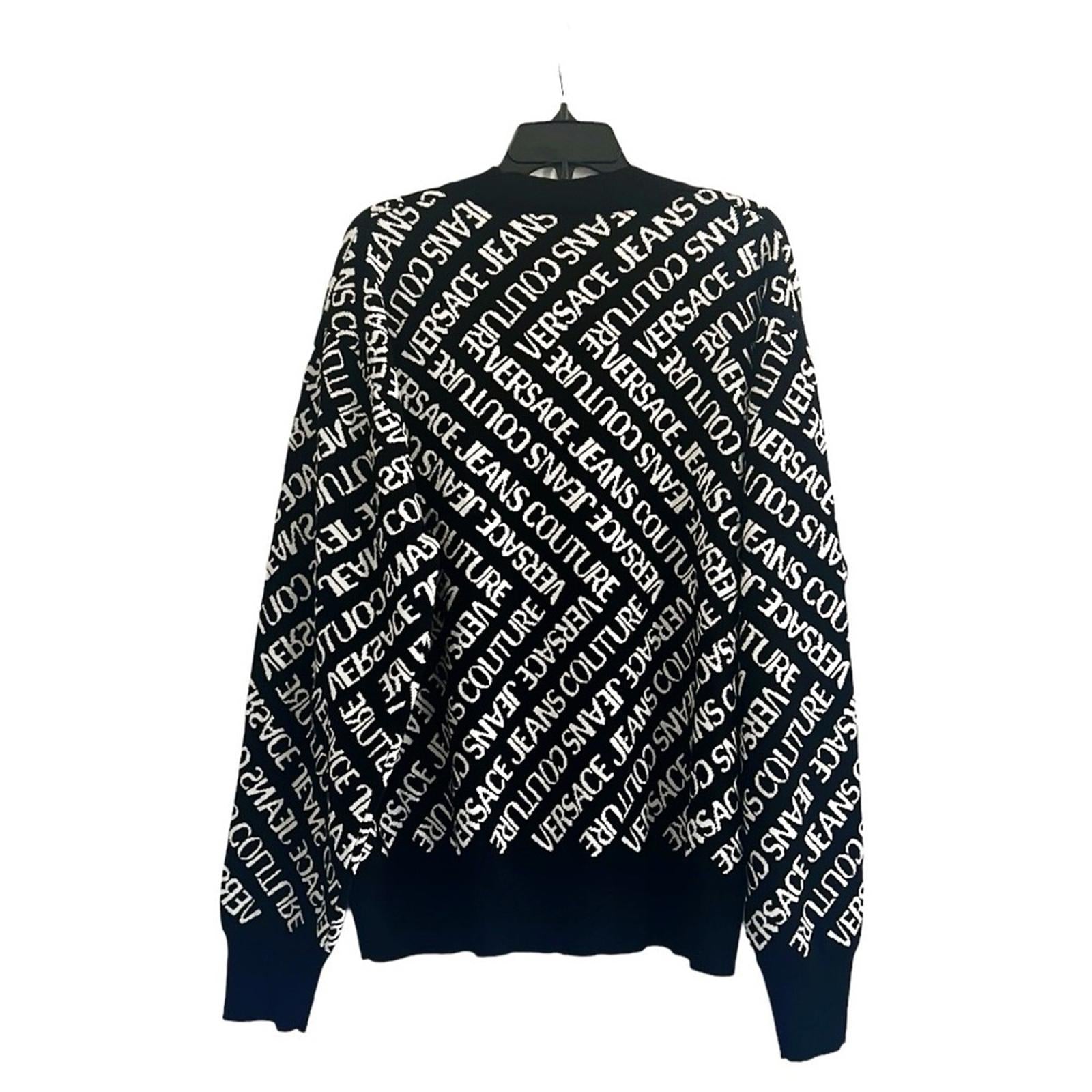 Versace Jeans Couture Crewneck Sweater in Black/White Size XXL New w/Tag