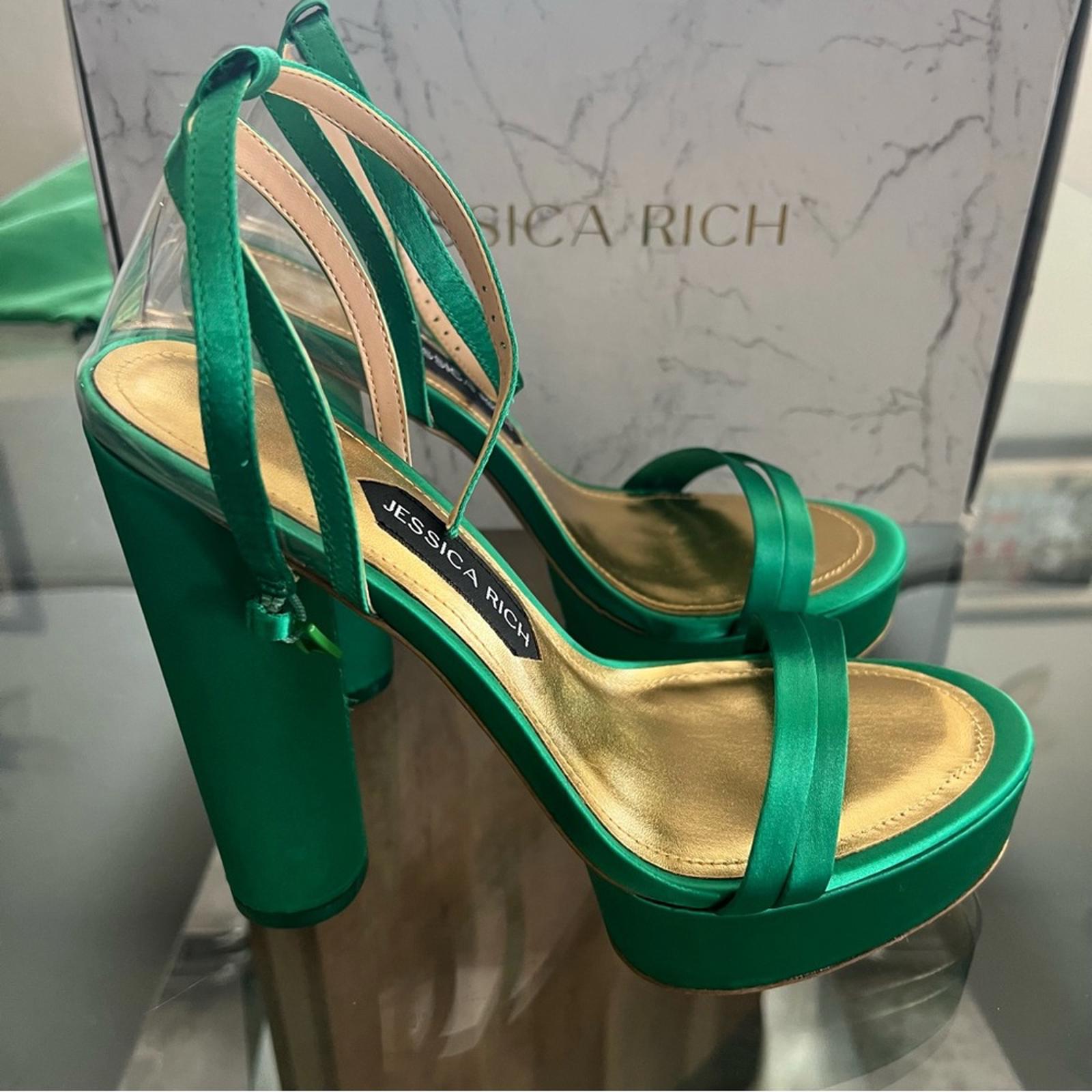 Jessica Rich Green Platform Sandals Size EU 38, New in Box with Dustbag