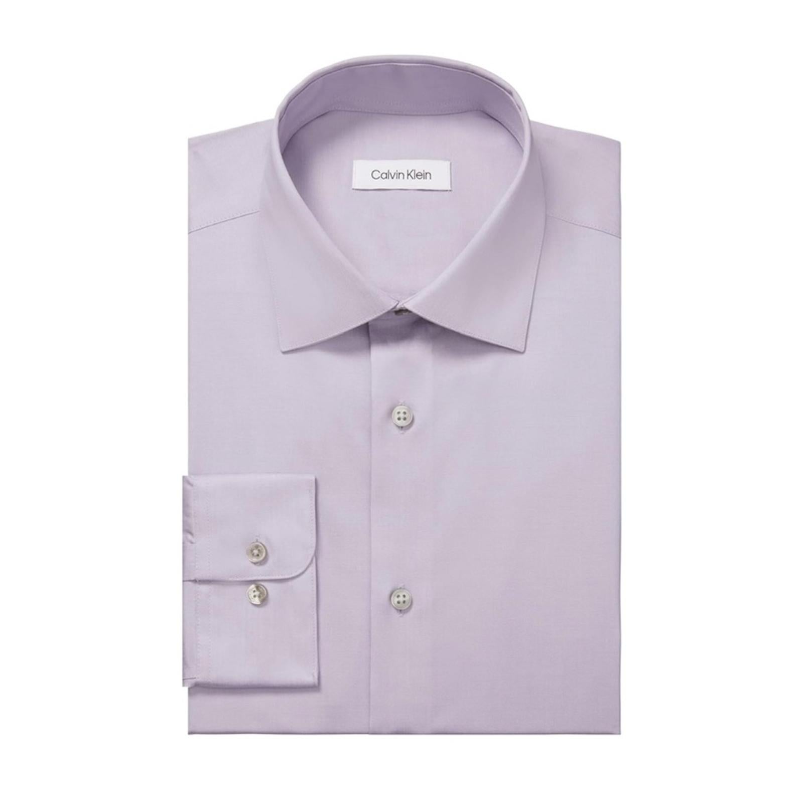 Calvin Klein Steel Slim-Fit Non-Iron Stain Shield Dress Shirt Size 16(32/33) NWT