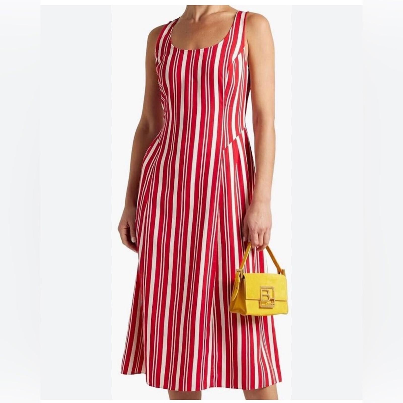 NWT Jason Wu Striped Scoop-Neck Sleeveless Dress, Size 0 New w/Tag Retail $695