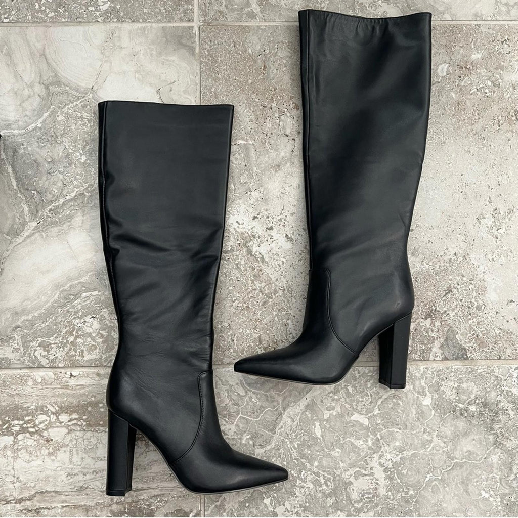 Marc Fisher LTD. Giancarlo Heeled Boots Black, Size 5.5 New in Box $299