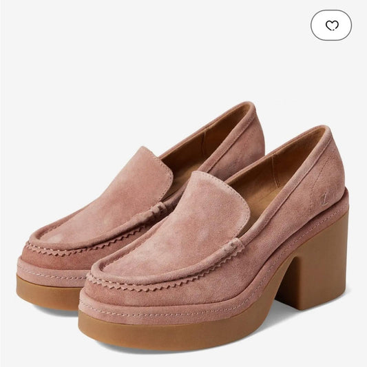 Zodiac Dorit Leather Slip-On Loafers in Nougat Pink Suede Size 9 New in Box