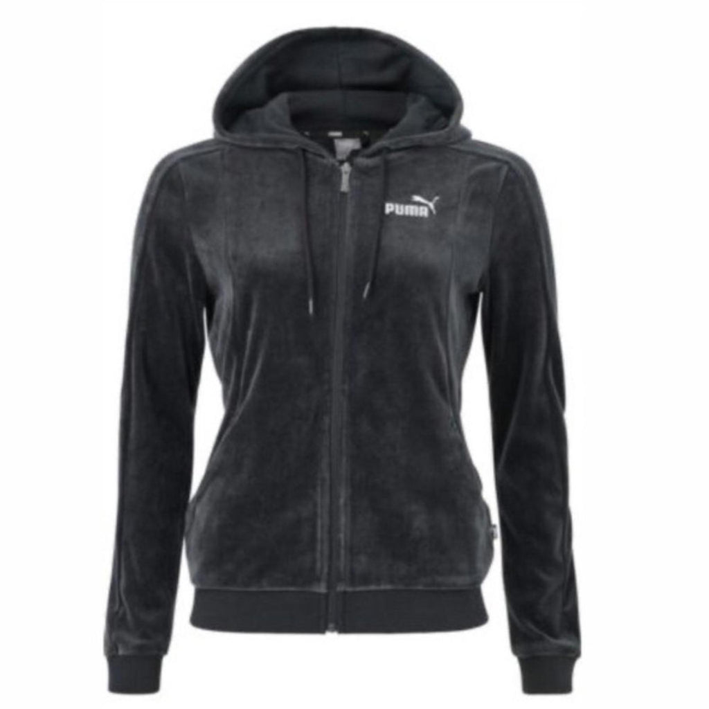 Puma Essentials Cotton Furry Front Zip Hoodie/Jacket in Black Size S NWT