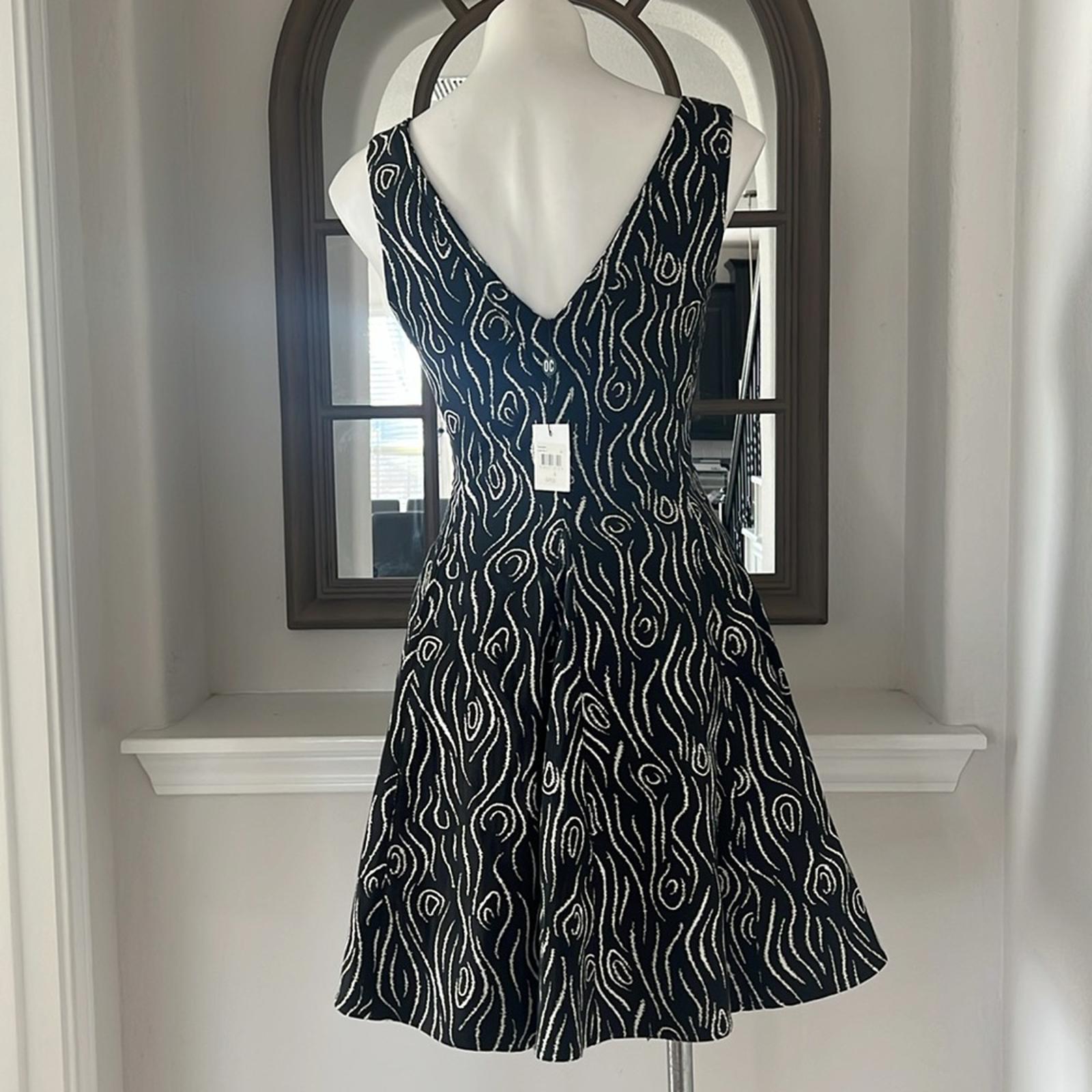 Opening Ceremony Fit & Flare Mini Dress in Black/White Size 4 New w/Tag $475
