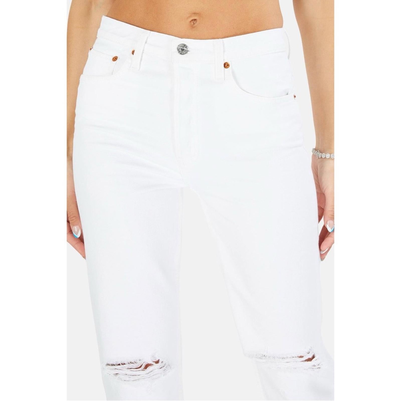 RE/DONE 70s Stove Pipe White Destroyed Jeans, Size 31 Retail $295 - NWT