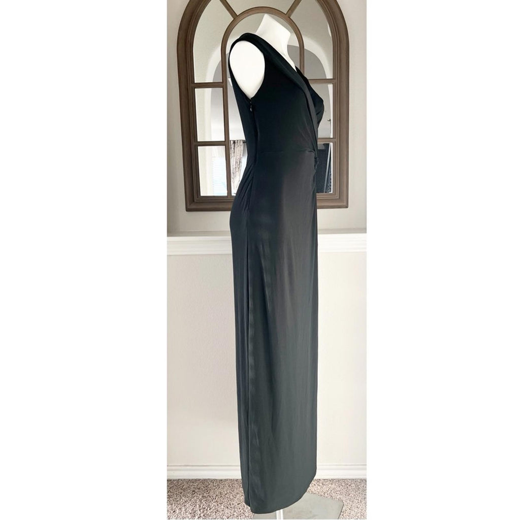 Lauren Ralph Lauren Jersey Off-the-Shoulder Side-Slit Column Gown, Size 6 NEW