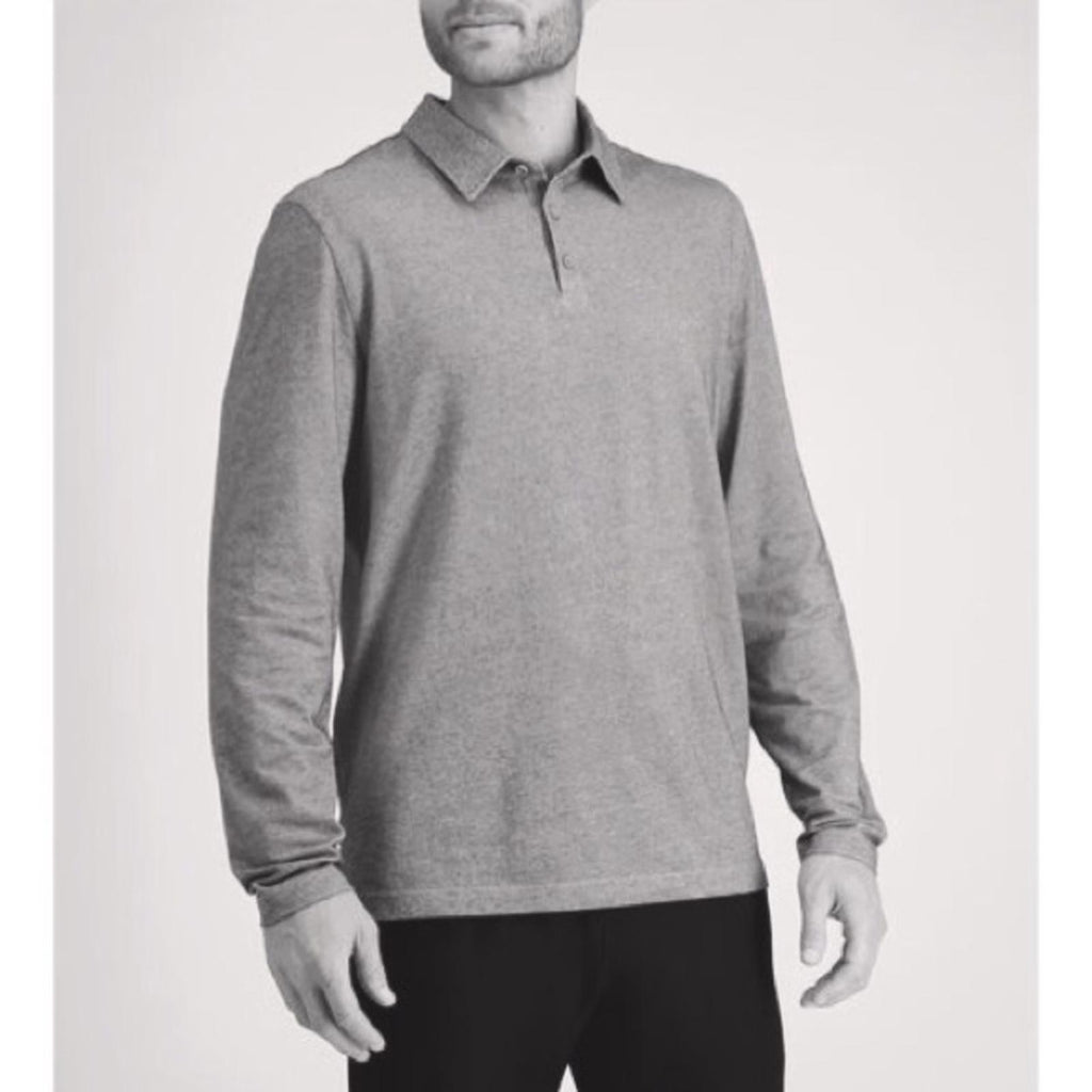Haggar Polo Long Sleeve Shirt in Grey Heather, Big & Tall Size 4X New w/Tag