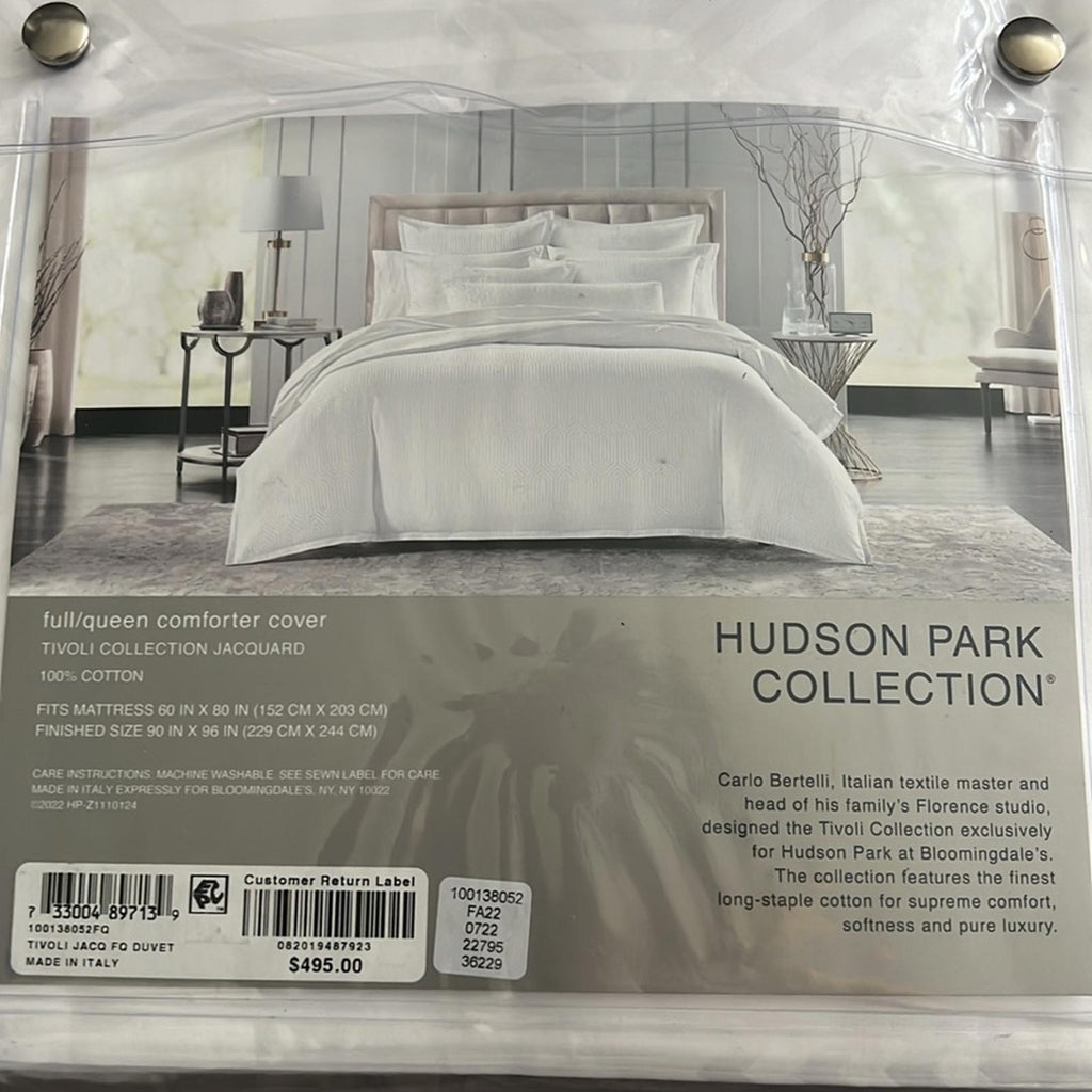 3-Pc Hudson Park Collection Italian Tivoli Jacquard Duvet + 2Shams Sz Queen $855