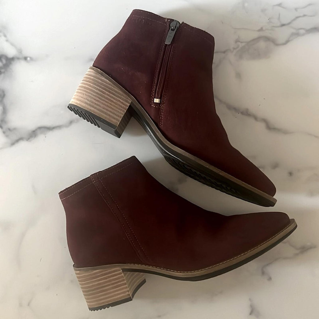 Ecco Shape 35 Sartorelle Water Repellent Ankle Booties Suede Size 37 US6-6.5 NEW