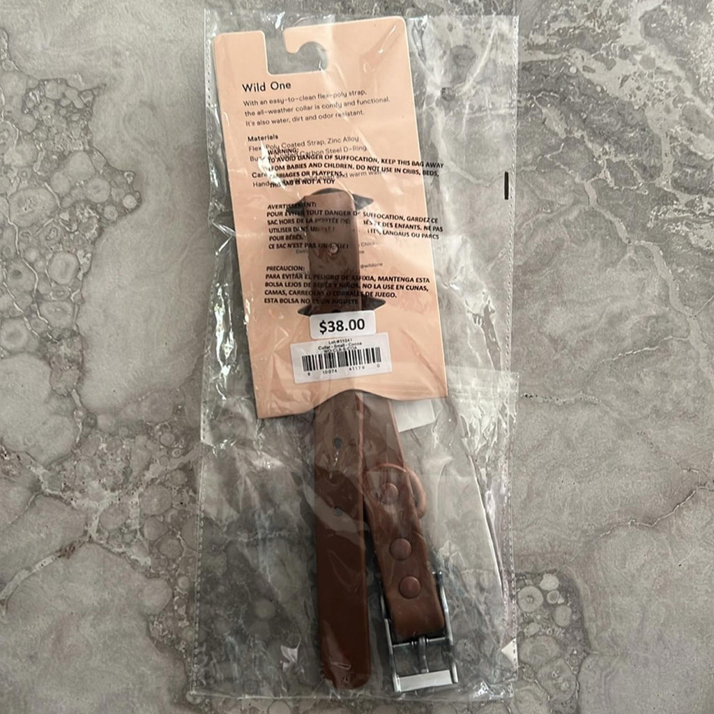 Wild One Collar in Cocoa, Size Small New w/Tag