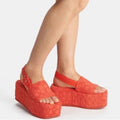 COACH Noelle Terry Cloth Sandal, Red Orange Size 11 Comes in Box - SOLD OUT!