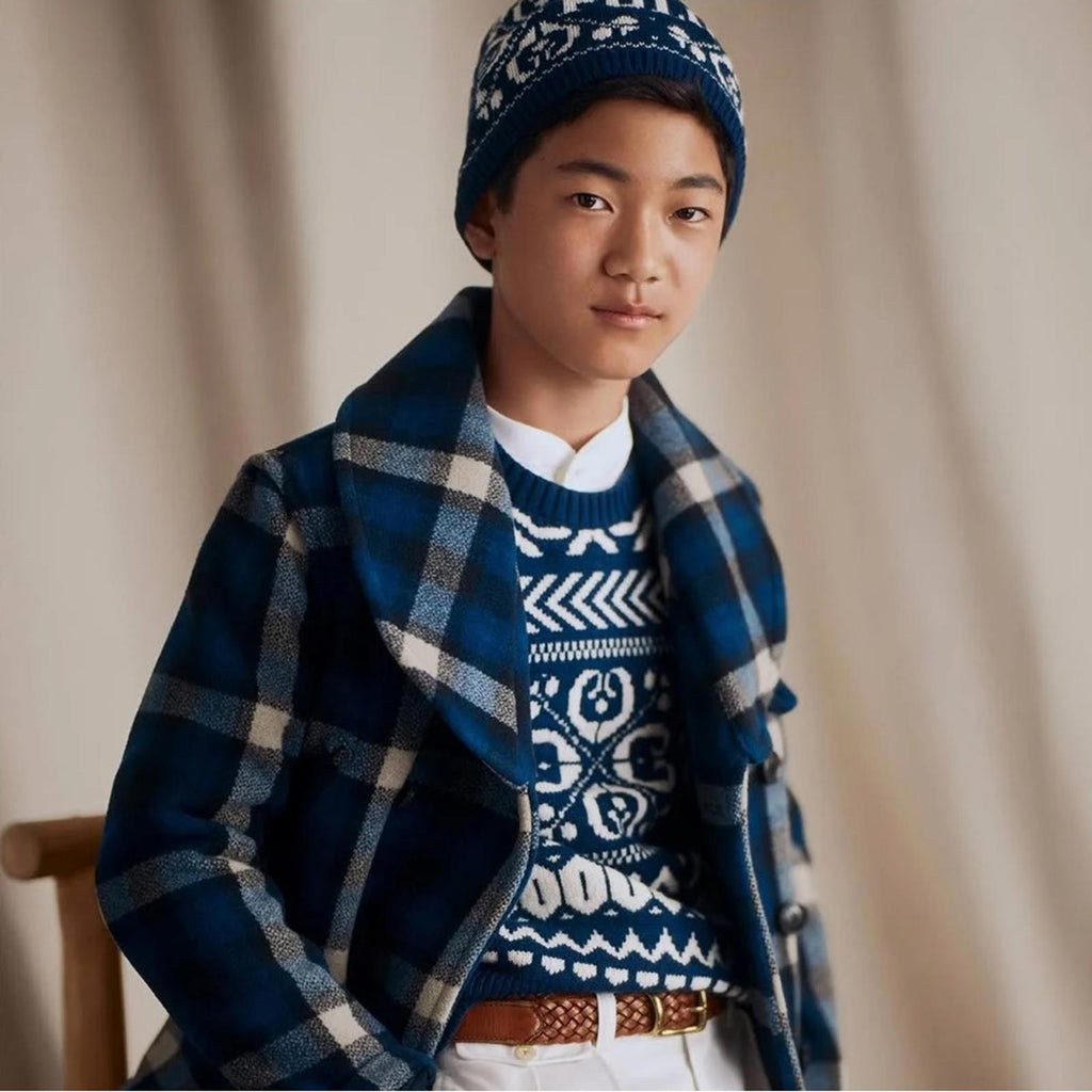 Polo Ralph Lauren Boy's Fair Isle Wool Sweater Multi Navy, Size 4 New w/Tag