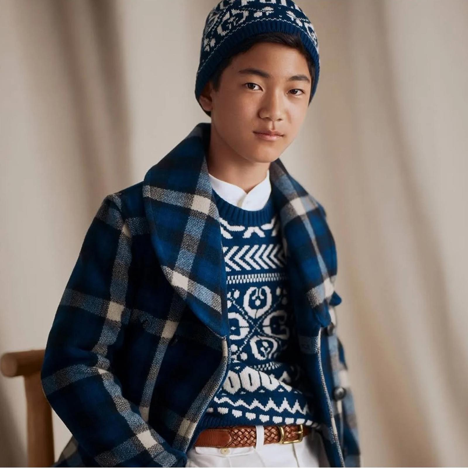 Polo Ralph Lauren Boy's Fair Isle Wool Sweater Multi Navy, Size 4 New w/Tag