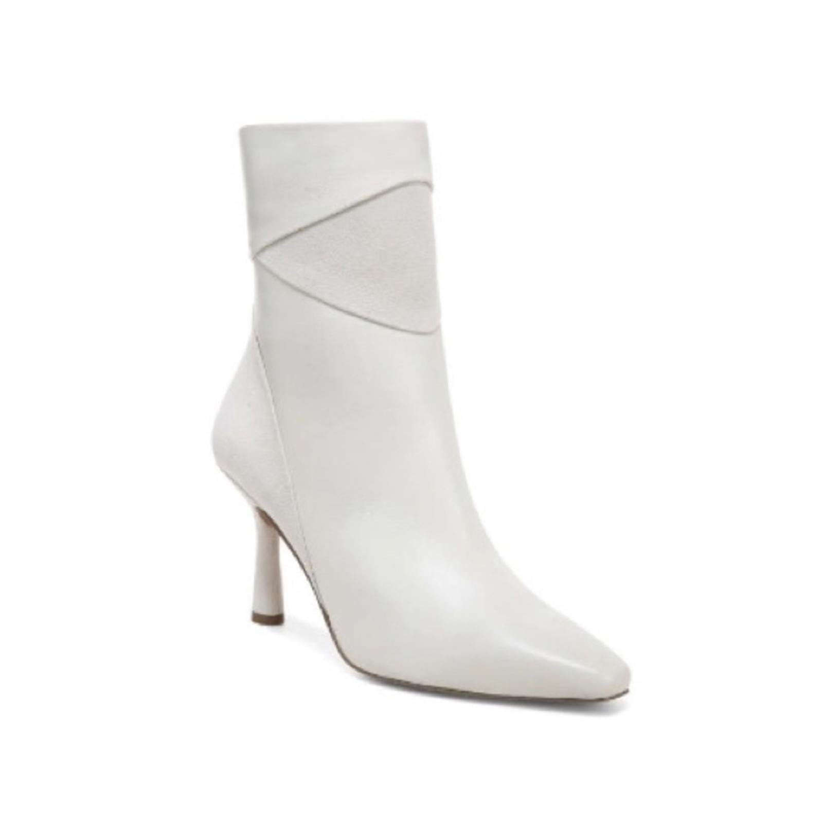 Franco Sarto Milinda Leather Booties, Stone White Size 9.5 M, in Original Box