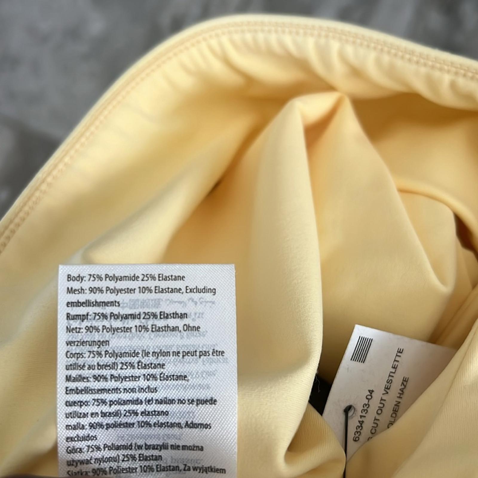 Cotton On Smoothing Cut Out Vestlette Top Yellow, Size S New w/Tag