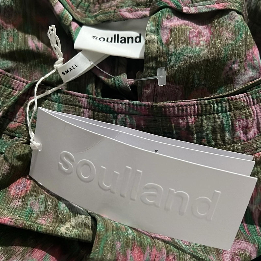 Soulland Men's Erich Drawstring Pants in Green Multi, Size S New w/Tag