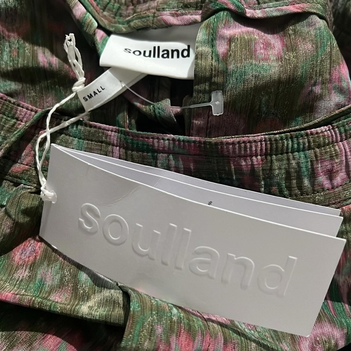 Soulland Men's Erich Drawstring Pants in Green Multi, Size S New w/Tag
