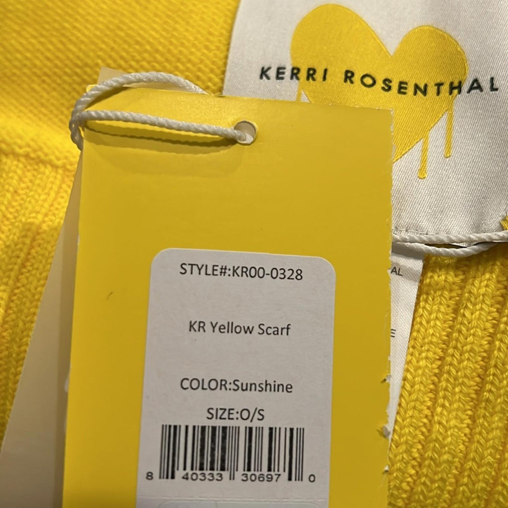 Kerri Rosenthal Sunshine Scarf in Yellow, One Size New w/Tag $198