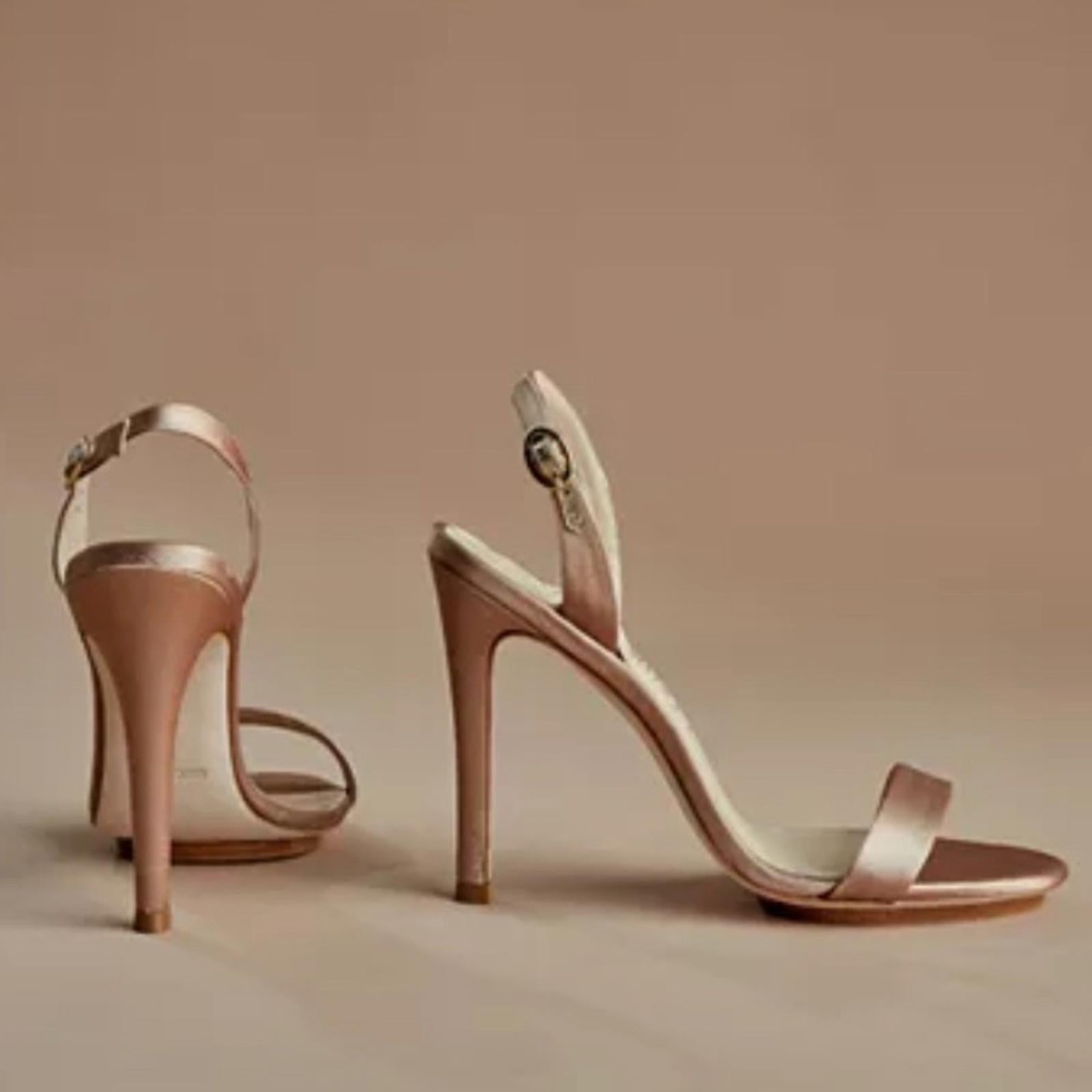Salone Monet Sable High Heel Sandals, Size 6 New in Box with Dust Bag