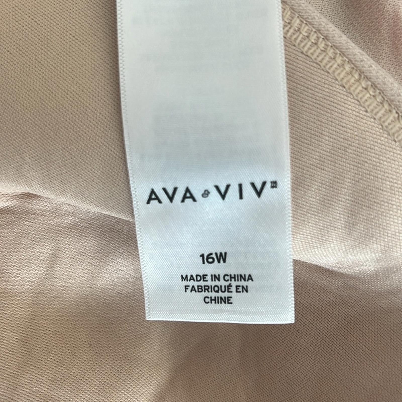 AVA & VIV One Piece Swimsuit, Pink Fuchsia Size 16W