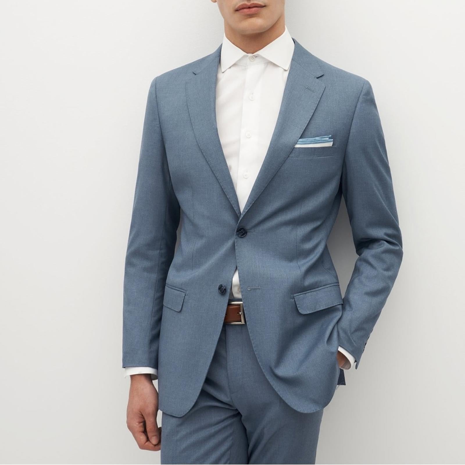 Suit Shop Men's Light Blue Slim Jacket Size 48 Long, New w/Tag, Retail $199