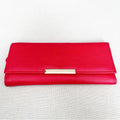 R.H. Macy & Co. Pebble Leather Travel Jewelry Wallet, Red New w/Tag