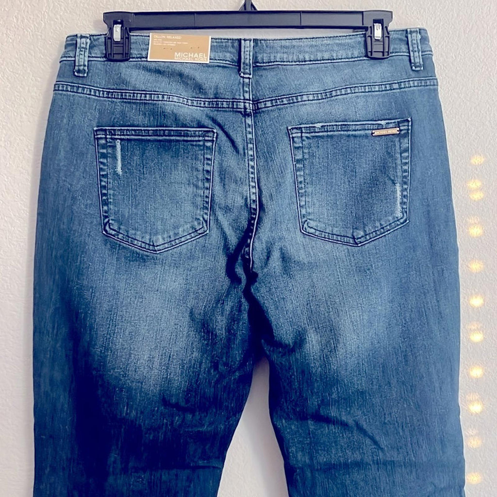 Michael Kors Straight Leg Jeans in Antique Wash, NEW, Size 12
