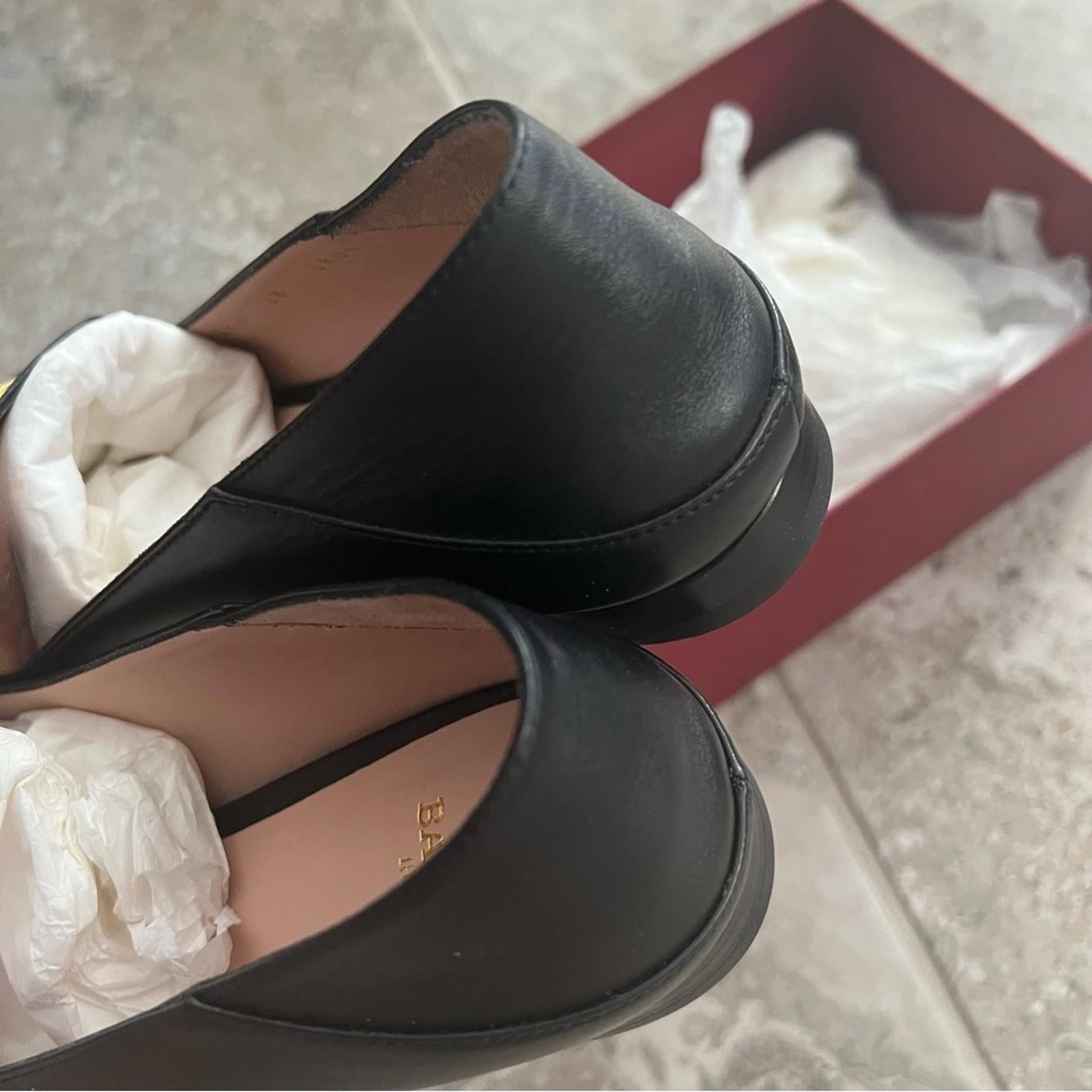 Bally BB logo loafers in Black, [Made in Italy] Size EU 38 in Box Retail $795
