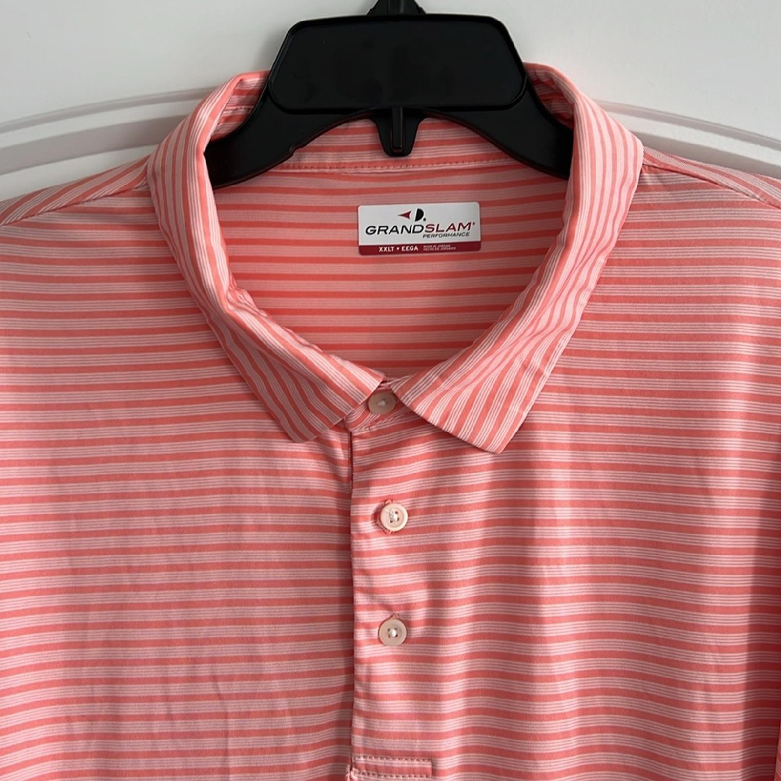 Grand Slam Striped Polo Shirt, Size XXL Tall EXCELLENT!
