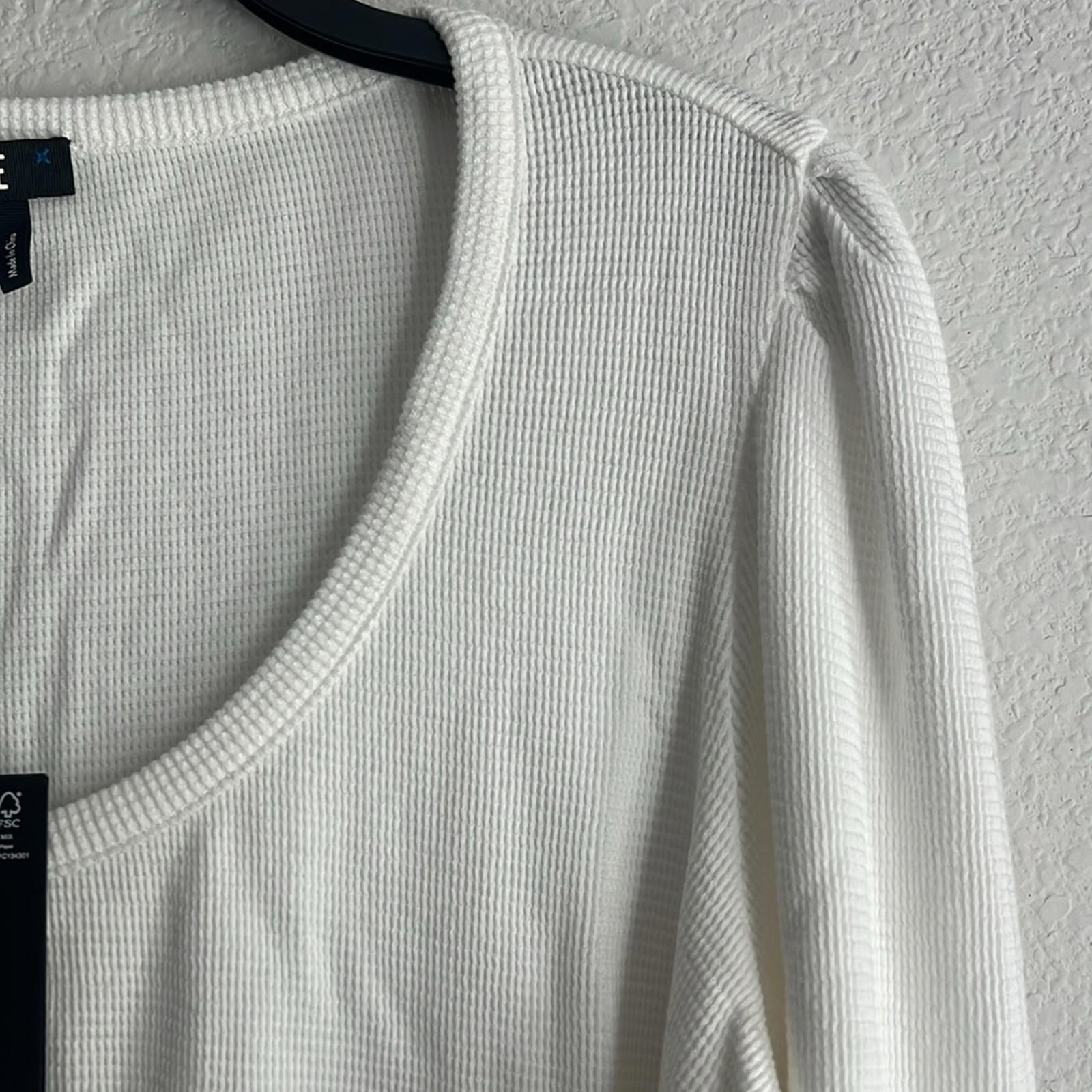 Paige Daniella White Long Sleeve Top, Size XL NWT