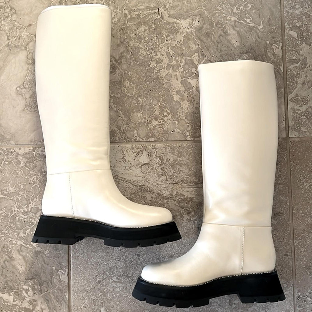 3.1 Phillip Lim Kate Tall Boots in White, Size 38.5 New in Box + Dust Bag $650
