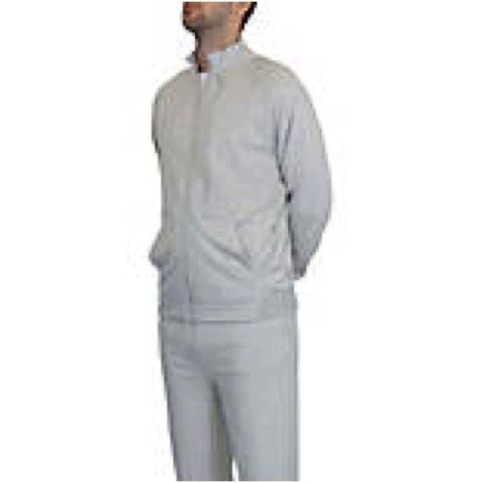 Blue Ice Moisture Wicking Performance Active Track Jacket in Grey, Size L NWT